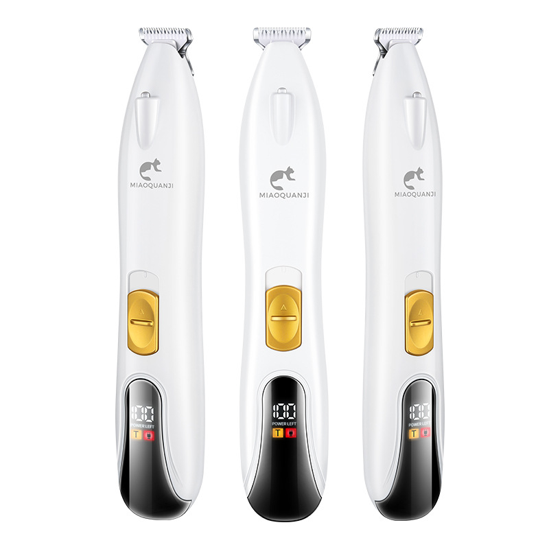 Trimmer electric automat pentru părul de pe lăbuțele pisicii, cu afișaj LED