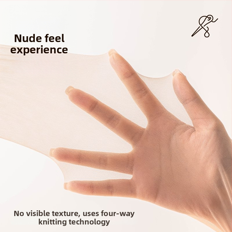 Ženske ultra-tanke najlon čarape, crne, jednobojne, seksi stil, UV zaštita