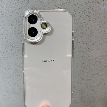 Carcasă acrilică transparentă 2 în 1, cu margini moi, pentru iPhone 17 – husă protector anti-cadere, minimalistă