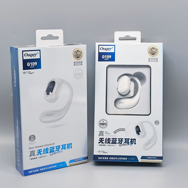 Bežične Bluetooth slušalice s klipsom za uho, koštana vodljivost, dugotrajna baterija, jednostrane, kompatibilne s Androidom i iPhoneom