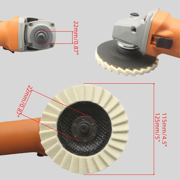 Vuneni flap disk za poliranje, promjer 125 mm (5 in)
