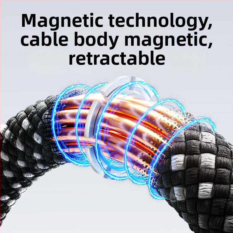 120W magnetski USB-C kabel za punjenje i prijenos podataka, kompatibilan s Huawei i Apple