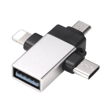 3-в-1 OTG USB-C адаптер за Apple и Android устройства