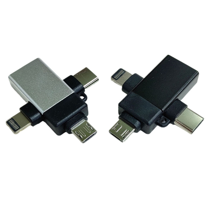 3-в-1 OTG USB-C адаптер за Apple и Android устройства