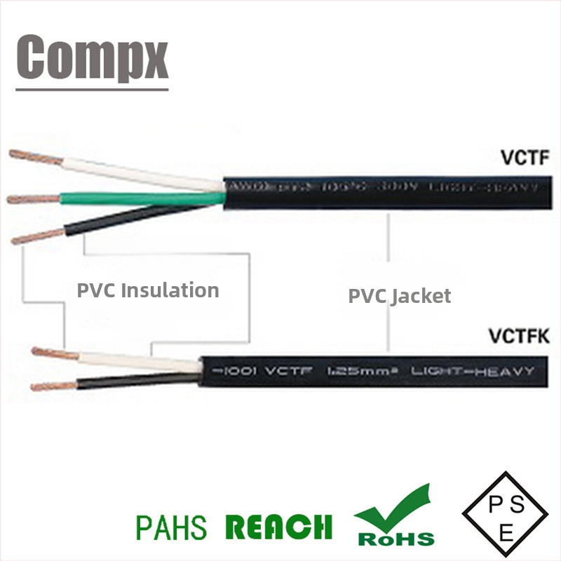 Napájací kábel PVC s vidlicou, BSMI certifikovaný (VCTF/VCTFK)