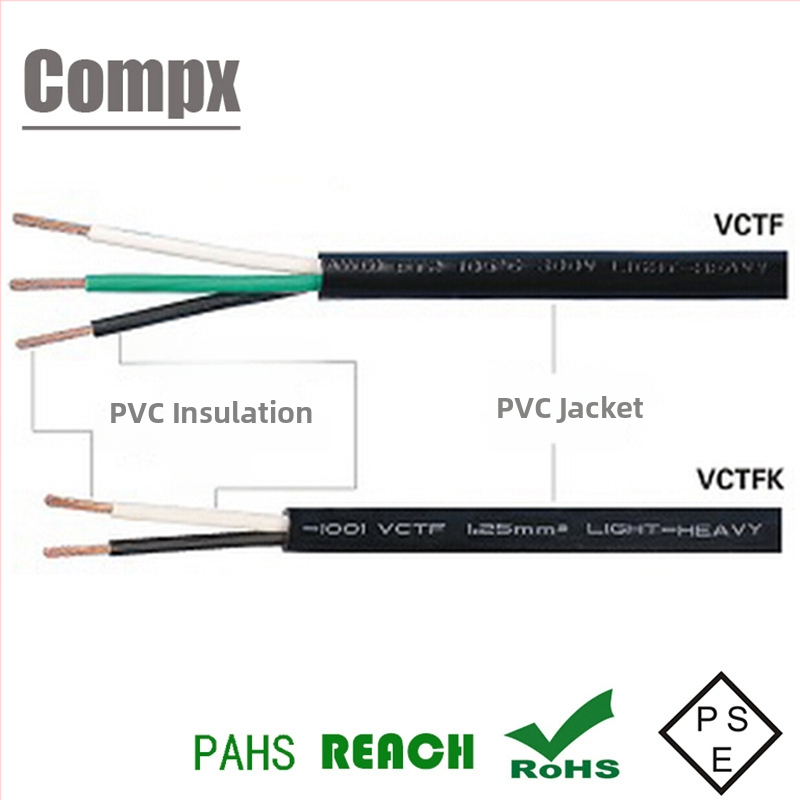 Napájací kábel PVC s vidlicou, BSMI certifikovaný (VCTF/VCTFK)