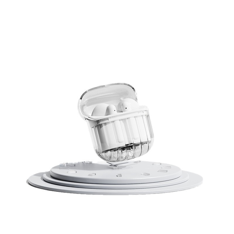 Prozirne Bluetooth slušalice, pravi bežični s aktivnim uklanjanjem šuma, in-ear za sport i igranje, s dugim trajanjem baterije