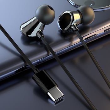 Slušalice za uho s žičnim kabelom, snažan bas, mikrofon, inline kontrola, metalni dizajn, univerzalne gaming slušalice