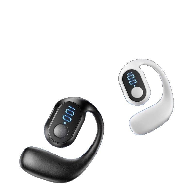 OWS Bluetooth slušalice s digitalnim zaslonom, jednostruki držač na uho, kostna provodnost, dugi vijek baterije, verzija s gumbima