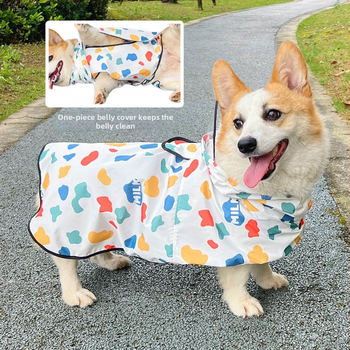 Vodootporna jakna za corgije i male do srednje pse, Schnauzer i Shiba Inu, s trakom za trbuh