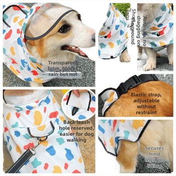 Vodootporna jakna za corgije i male do srednje pse, Schnauzer i Shiba Inu, s trakom za trbuh