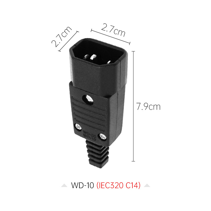 Prilagođeni IEC-320 3-pinski priključak za napajanje s konektorima C13/C14/C15