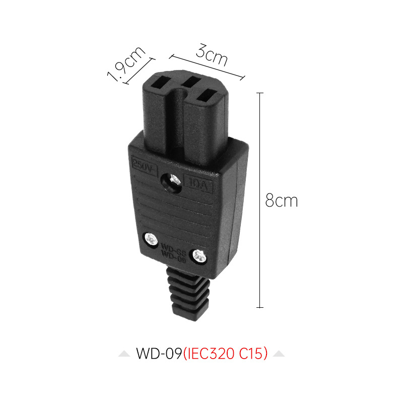 Prilagođeni IEC-320 3-pinski priključak za napajanje s konektorima C13/C14/C15