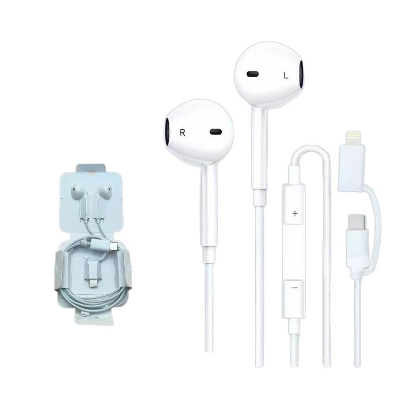 Lightning na Type-C 2-u-1 žični adapter za slušalice za iPhone 15 — digitalni zvuk, pozivi i igranje igara