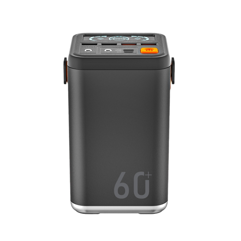 Power banka 60 000 mAh, PD3.0 brzo punjenje, velik kapacitet, sigurnosni certifikat za kampiranje i nužno napajanje