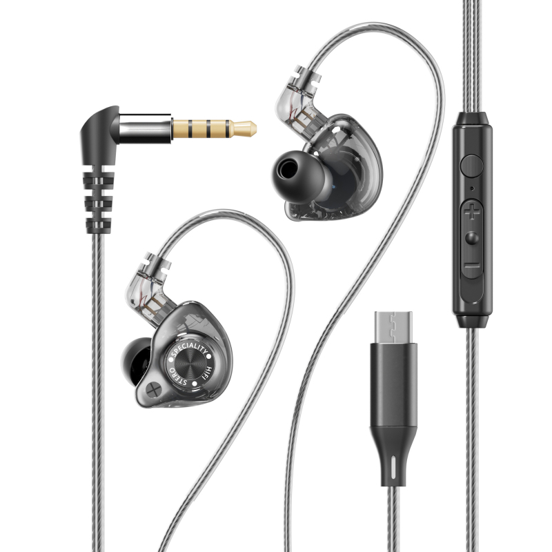 In-ear slušalice s jakim basom, odvojivi kabel 3,5 mm, žični gaming headset Type-C