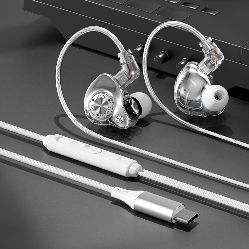 In-ear slušalice s jakim basom, odvojivi kabel 3,5 mm, žični gaming headset Type-C