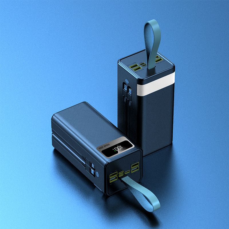 Vanjska Power Bank 50000mAh PD 22.5W brzo punjenje s ugrađenim kabelom i lampom za kampiranje