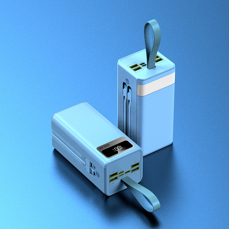 Vanjska Power Bank 50000mAh PD 22.5W brzo punjenje s ugrađenim kabelom i lampom za kampiranje