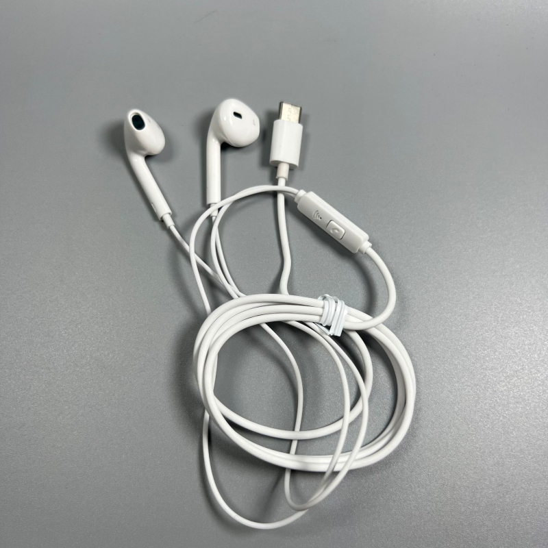 Polu-ušne slušalice za glazbu i razgovore, s kabelskim upravljačem, kompatibilne s Type-C Huawei, Oppo i Vivo telefonima
