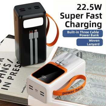 Jones power banka 50000 mAh s ugrađenim kabelom, brzo punjenje PD 2.0