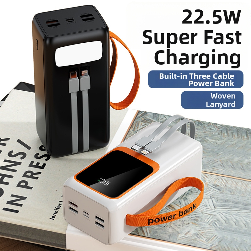 Jones power banka 50000 mAh s ugrađenim kabelom, brzo punjenje PD 2.0