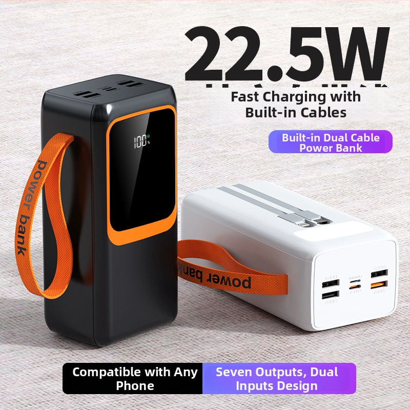 Jones power banka 50000 mAh s ugrađenim kabelom, brzo punjenje PD 2.0