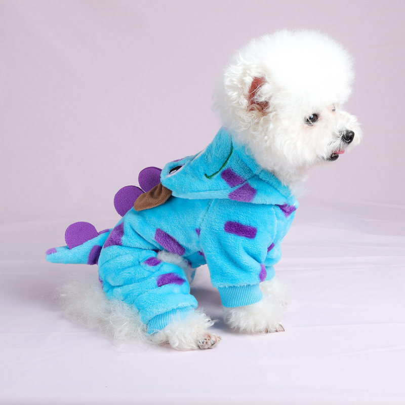 PetCircle Kostim za transformaciju za male pse – cvjetni dinosaurus, jesensko-zimski