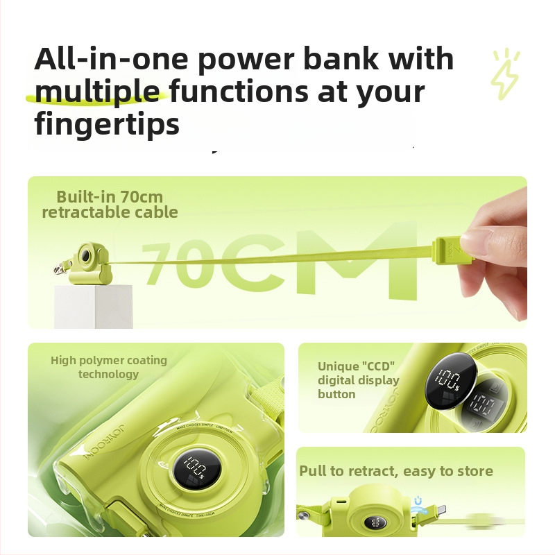 Joyroom/Jialitang power banka 5000mAh, 22.5W PD3.0, kompaktný dizajn, s očkom na zavesenie, 3C certifikát, vhodná na cestovanie lietadlom