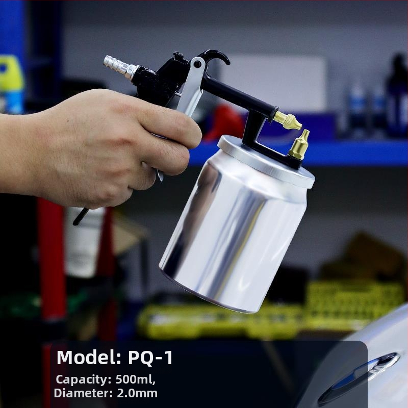 Pneumatická farba striekacia pištol s fľašou – domáci nástroj, malé latexové farby pre steny a modely áut, automatické striekanie