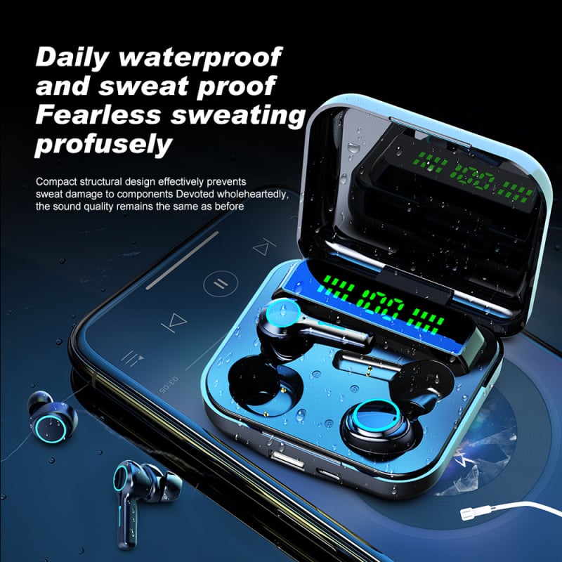 M21 Bluetooth slušalice – verzija za parove, s dodirnim zaslonom, bežične za sport, TWS 5.2