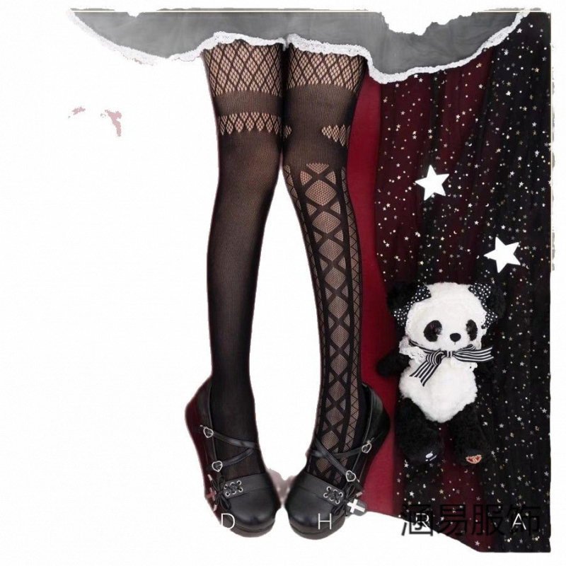 Dream Witch original Lolita najlonke i čarape s mrežastim uzorkom, klasični Halloween goth stil