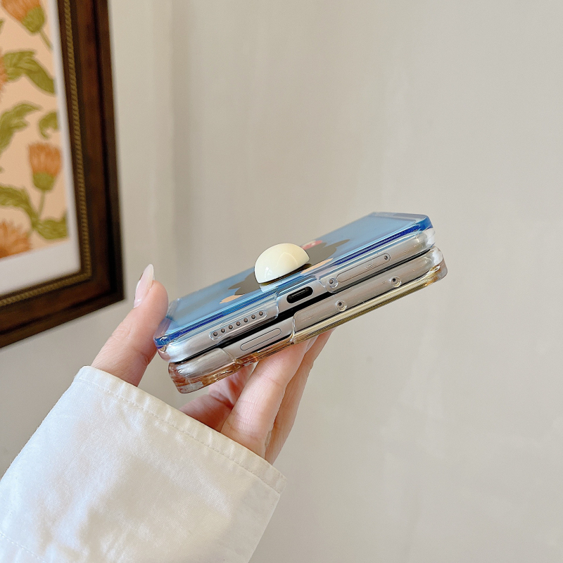 Carcasă pentru telefon, stil coreean, cu design cu un pinguin drăguț pe spate – husă PC rigidă pentru Huawei PuraX, Samsung Galaxy S7 și Xiaomi Mi 2 flip