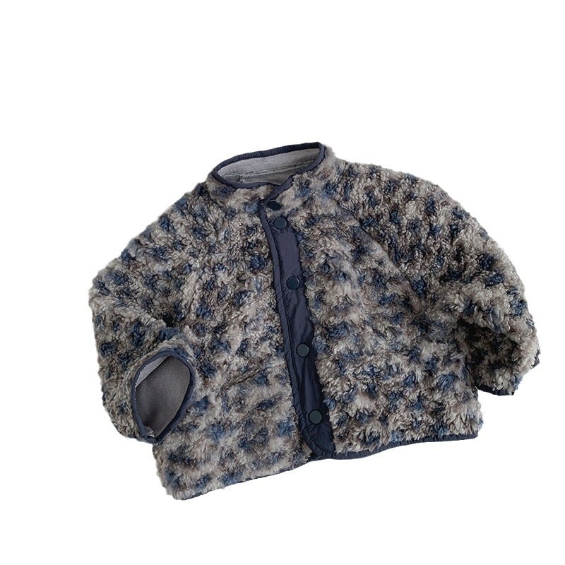 Dječji plišani kaput s leopardim uzorkom za zimu, unisex, korejski/japanski stil
