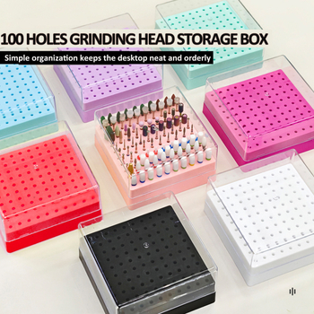 100-lyukú csiszolófej tároló doboz bemutató állvánnyal