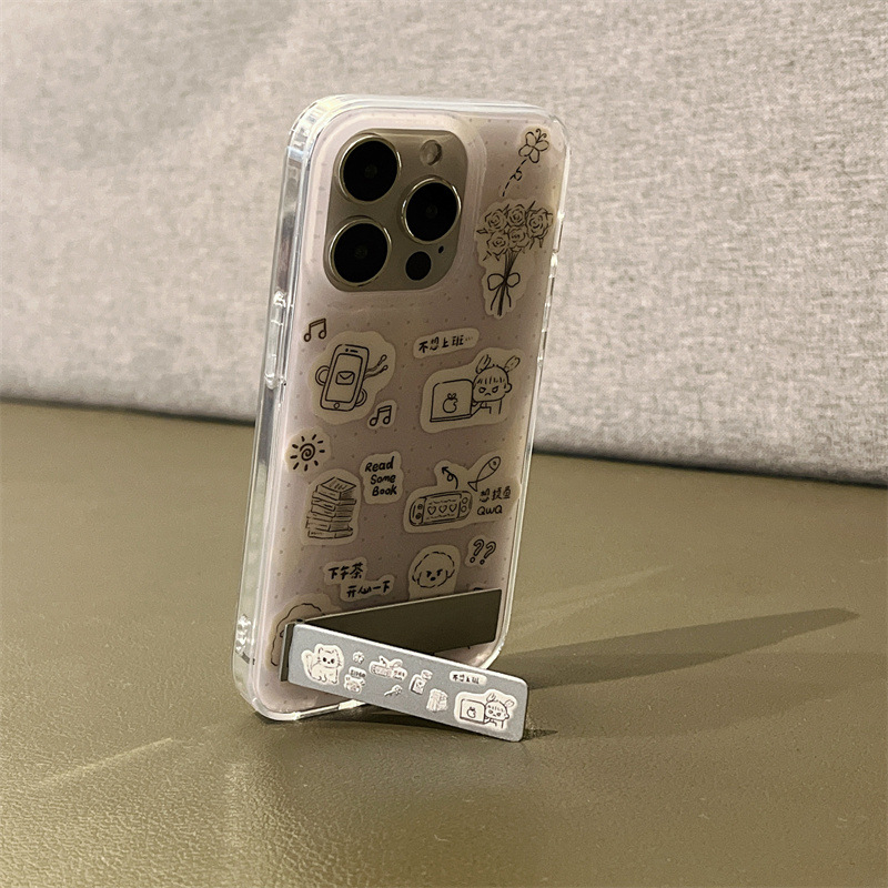 Kućište za iPhone s korejskim stilom karikaturalnog teksta, za seriju iPhone 11–14 Pro/Max