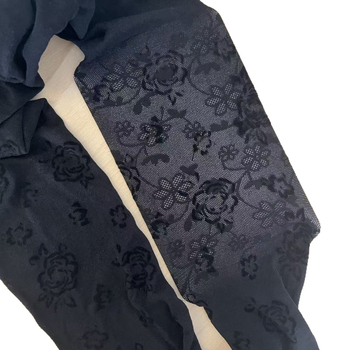 Jesen-zimske retro tamne čipkaste najlonke s izrezima, gotički stil, ruža flocking, Y2K