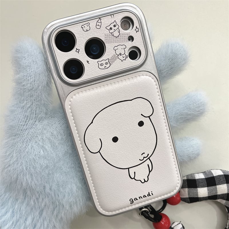 Maska za telefon s karikaturalnim slatkim psićem s velikom glavom, za iPhone 17, 16 Pro Max, 15 i 14