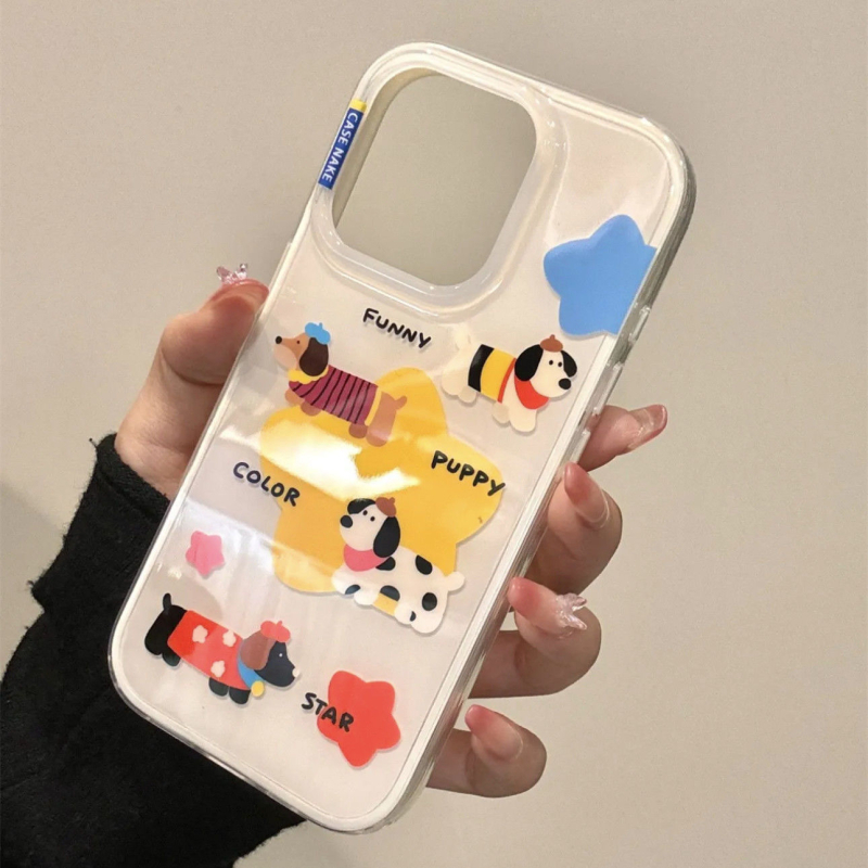 Futrola Graffiti Rocking Dog za iPhone 17, iPhone 15 Pro Max, novi modeli 14/13/16 – za žene