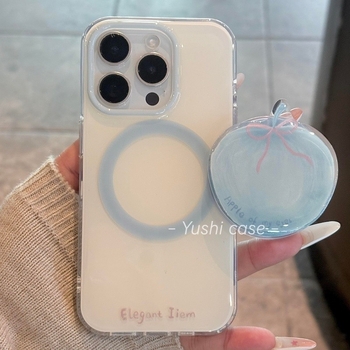 Husă din silicon albastră, cu magnet și suport, pentru iPhone 11, 11 Pro/Pro Max, X/Xs/Xs Max, 12 mini/12/12 Pro/Max, 13/13 Pro/Max, 14 Pro/Max/Plus