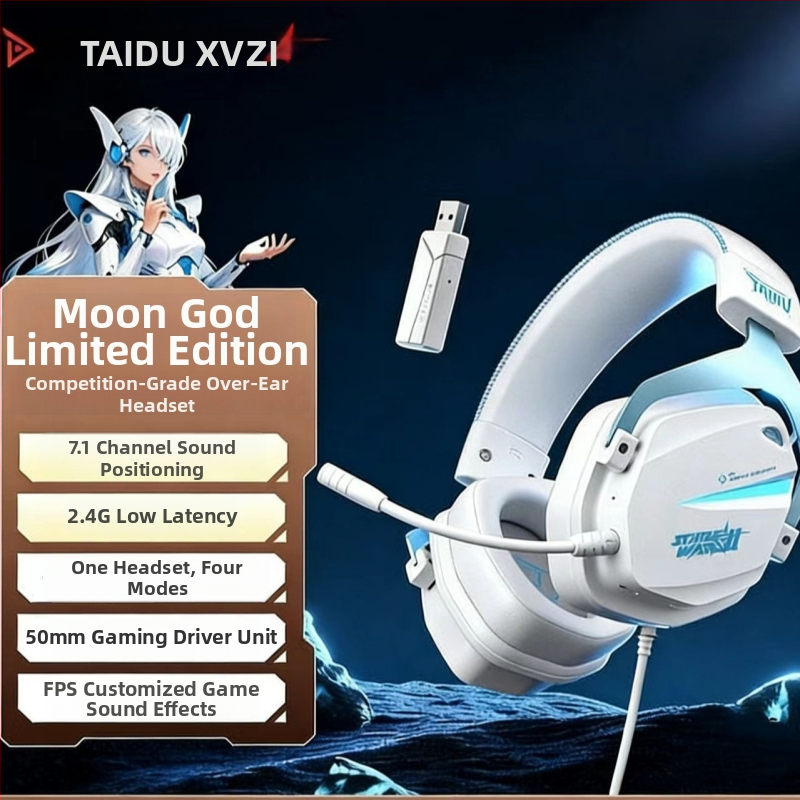 Titanium THS326 Bezdrôtové herné slúchadlá cez uši, Bluetooth, štyri režimy, 2,4 GHz, dlhá výdrž batérie