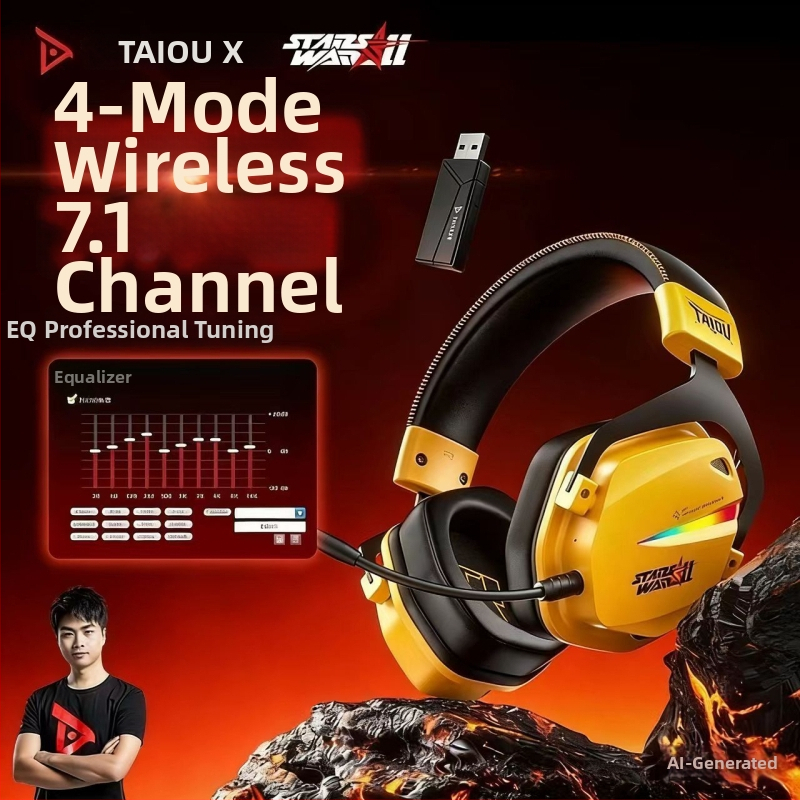 Titanium THS326 Bezdrôtové herné slúchadlá cez uši, Bluetooth, štyri režimy, 2,4 GHz, dlhá výdrž batérie