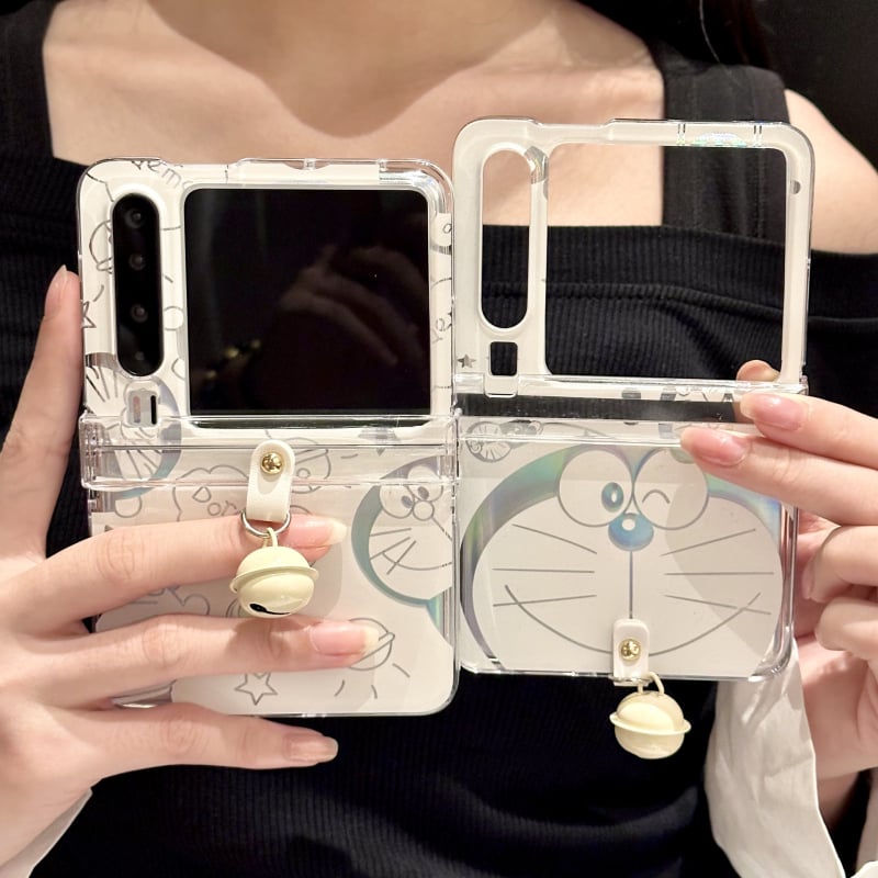 Husă Huawei Purax pentru telefon cu ecran pliabil, design cu pisică anime în stil INS