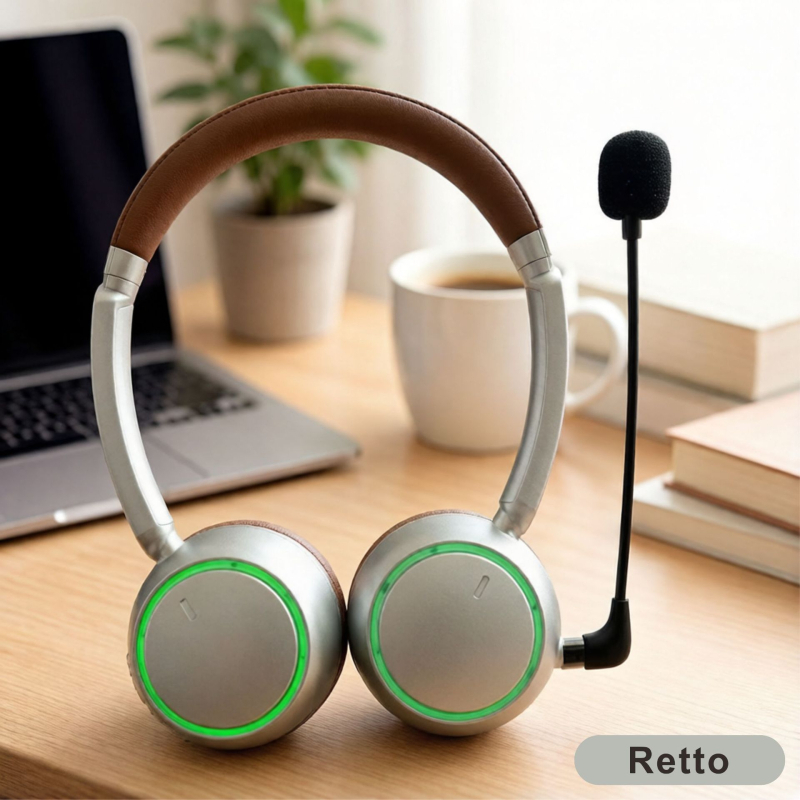 Bluetooth slušalice na glavi za učenje engleskog s LED osvjetljenjem i real-time slušanjem