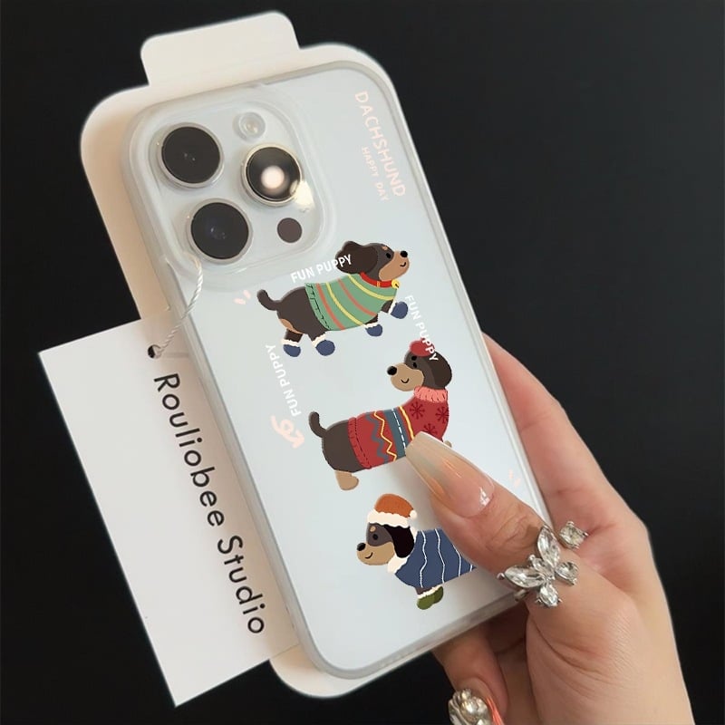 Plišani kućni ljubimac silikonska futrola za iPhone 16 Pro Max – otporna na padove, kompatibilna s 16 Pro/16 Plus