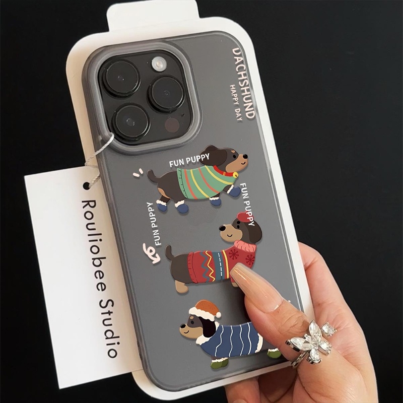 Plišani kućni ljubimac silikonska futrola za iPhone 16 Pro Max – otporna na padove, kompatibilna s 16 Pro/16 Plus