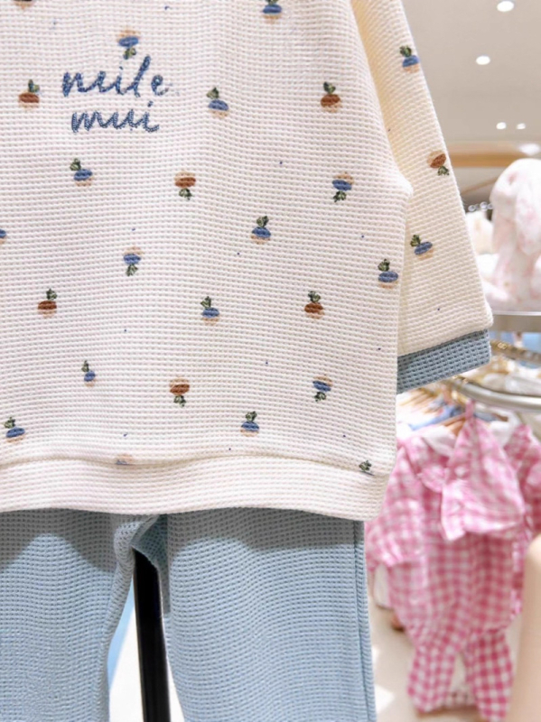 Mkmui Little Star dječji komplet u korejskom stilu za jesen 2025, dvodijelni set od pamuka