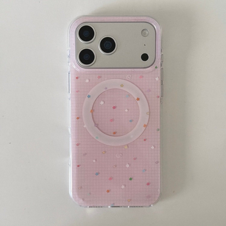 Maska za iPhone s pastelnim dizajnom – medvjeđi motiv s zvjezdicama i bombonima za modele iPhone 17 Pro Max, 16 Plus, 14 i 15
