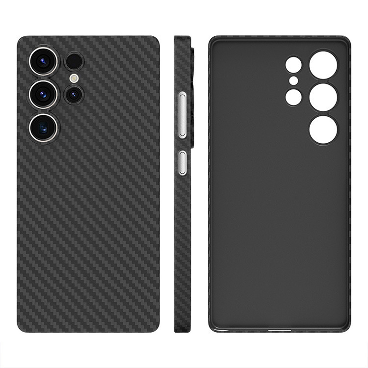 Izuzetno tanak PP kućište s Kevlar karbonskim uzorkom za Samsung S25 Ultra, potpuno zaštita, otpornost na padove, zlatna ili crna