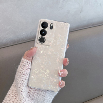 Husă spate pentru Vivo S17 Pro, ecran curbat, textură scoică, stil inspirat de influencer